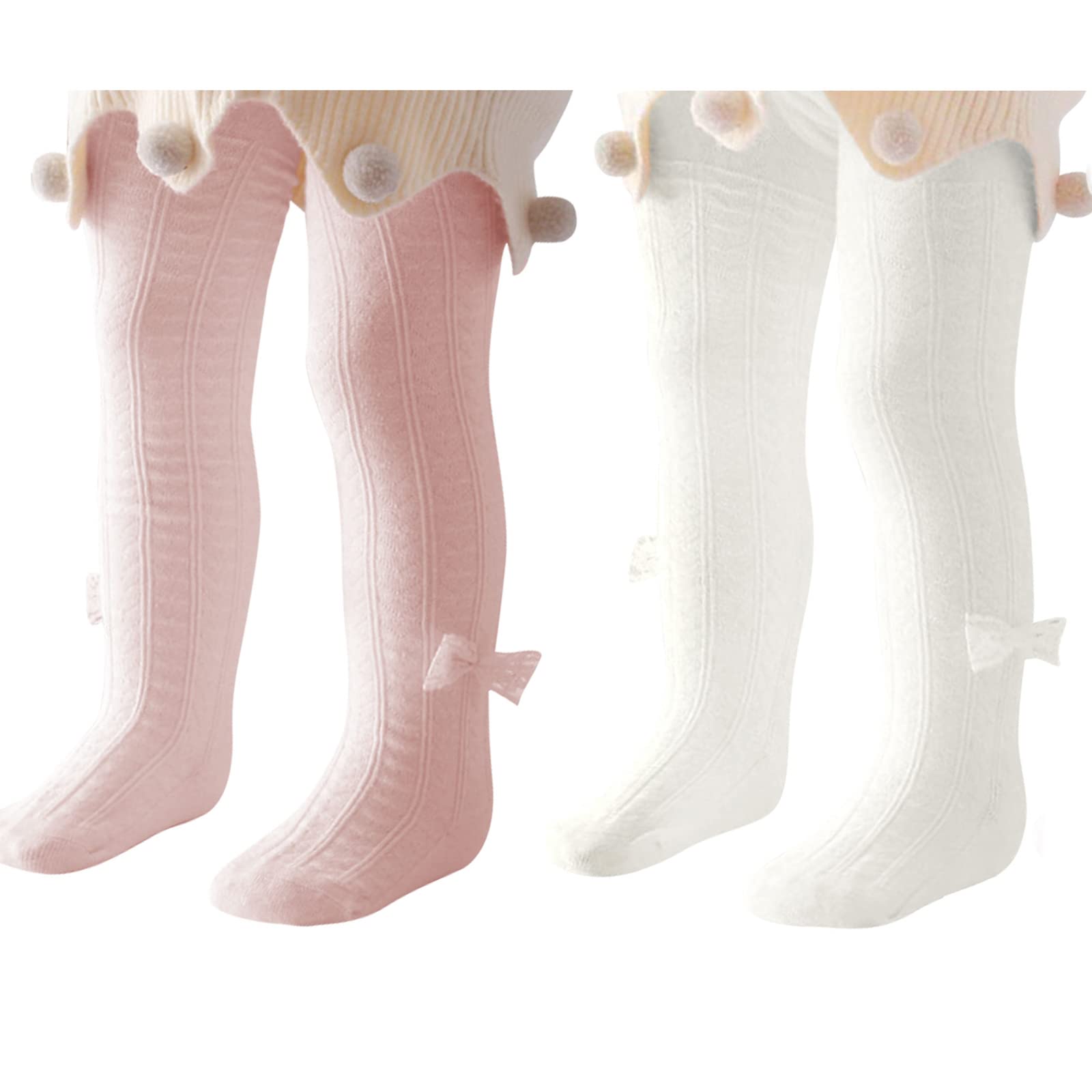 American Trends Baby Girls Bow Knot Cable Knit Tights Toddler Leggings