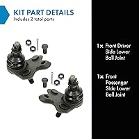 Vista 345 de TRQ, junta de rótula inferior delantera para el lado del conductor y del acompañante
