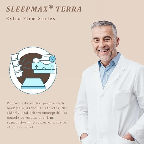 Miniatura 4 de Sleepmax Cubrecolchón extra firme de 3 pulgadas, de espuma viscoelástica firme para aliviar el dolor, cubrecolchón de espuma ventilada de alta
