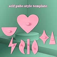 Vista 3 de 9 plantillas de recortadora de pelo púbico, modelo de afeitado de bikini, herramienta de forma de estilo de área privada, plantilla de recorte