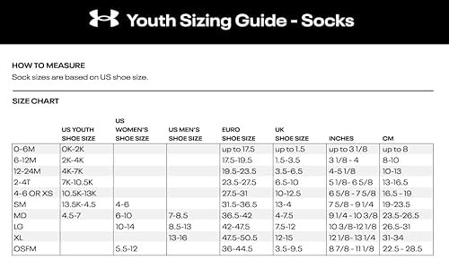 Under Armour 1386314 Unisex-Child Youth Training Cotton Crew Socks 6 Pack thumb #4