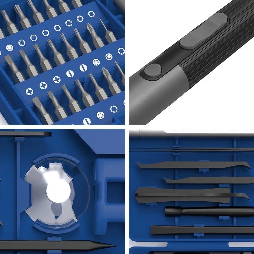 EasyByMall Elektrischer Schraubendreher Set 76-teilig für Laptop