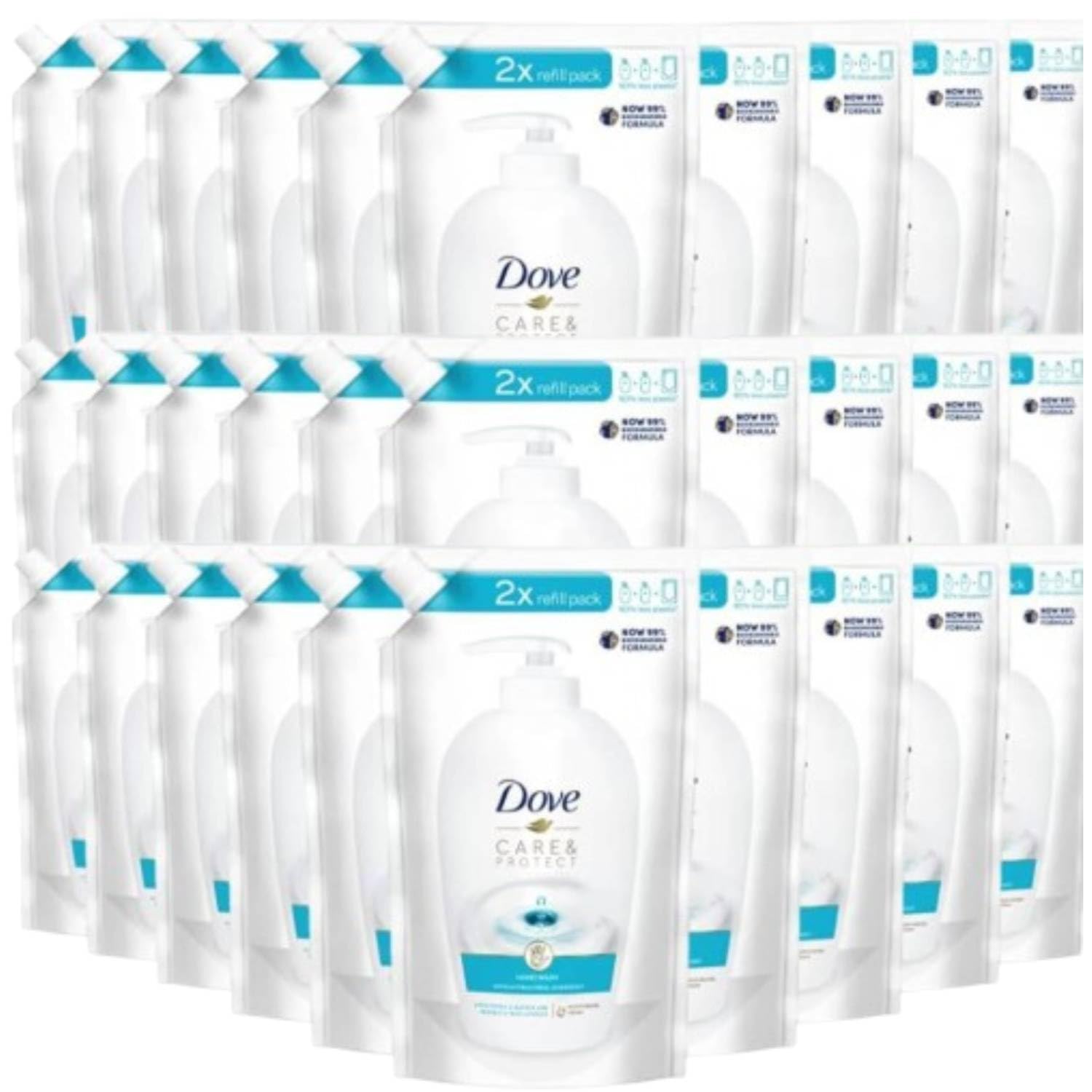 Dove Ricarica Sapone Liquido Mani Antibatterico Care & Protect 500 Ml (30, Unità)