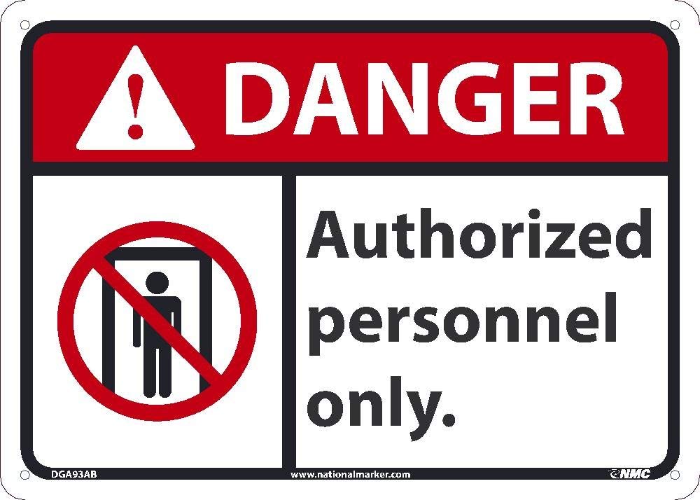 Danger Authorized Personnel Only Sign Amazon.co.uk DIY & Tools