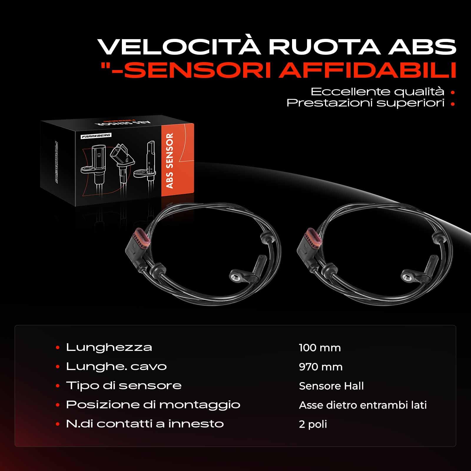 Frankberg 2 sensori ABS posteriori a 2 Poli 0986594546