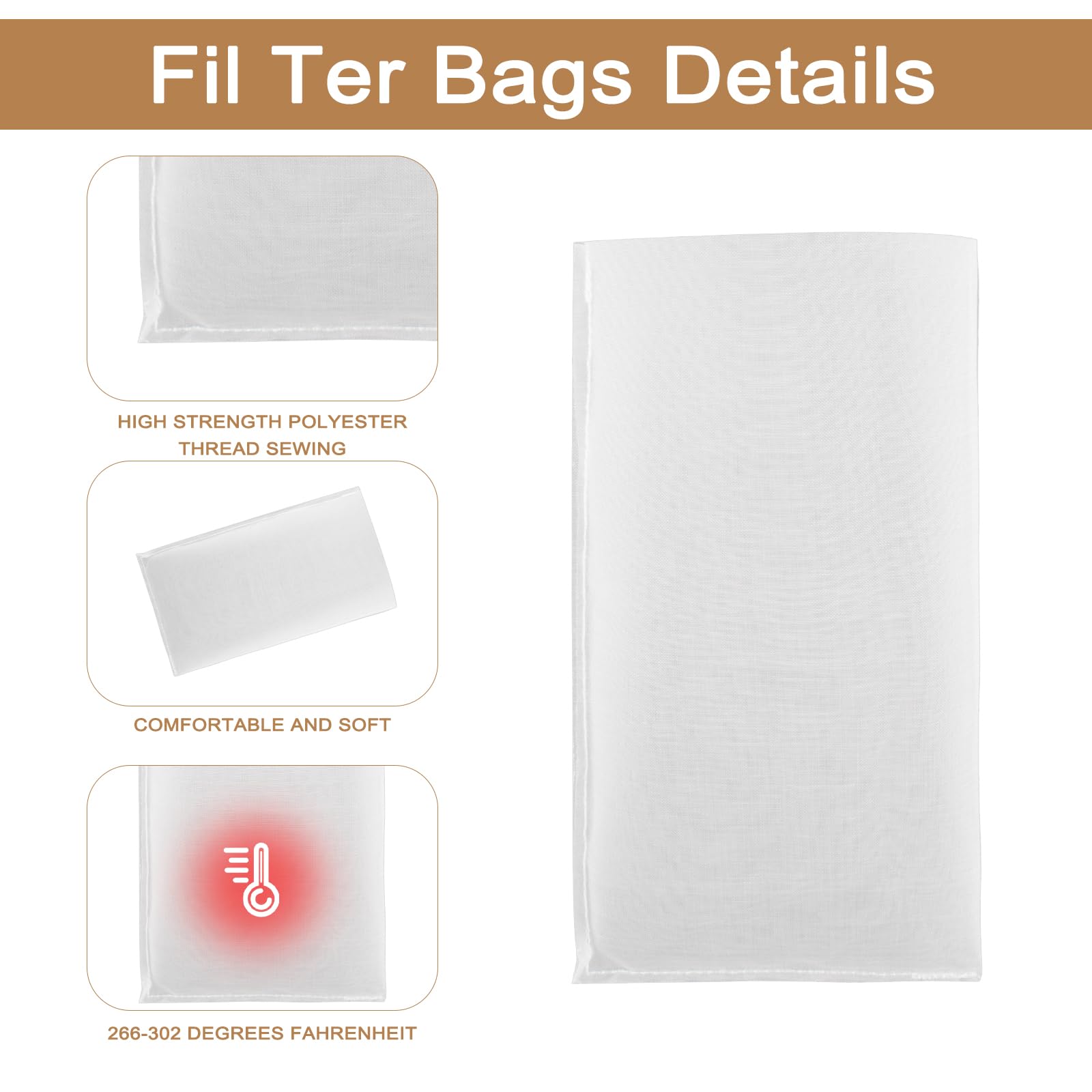 Tea Filter Bags - 40 Pack for Rosin Press -5