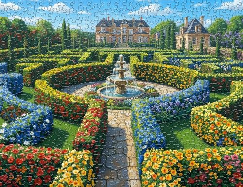 Springbok The English Garden 500 Piece Jigsaw Puzzle for Adults - Cottage Garden Landscape Puzzle - Poster Now Included - Unique Cut Pieces - Made in USA by Springbok - Used condition - Image 7