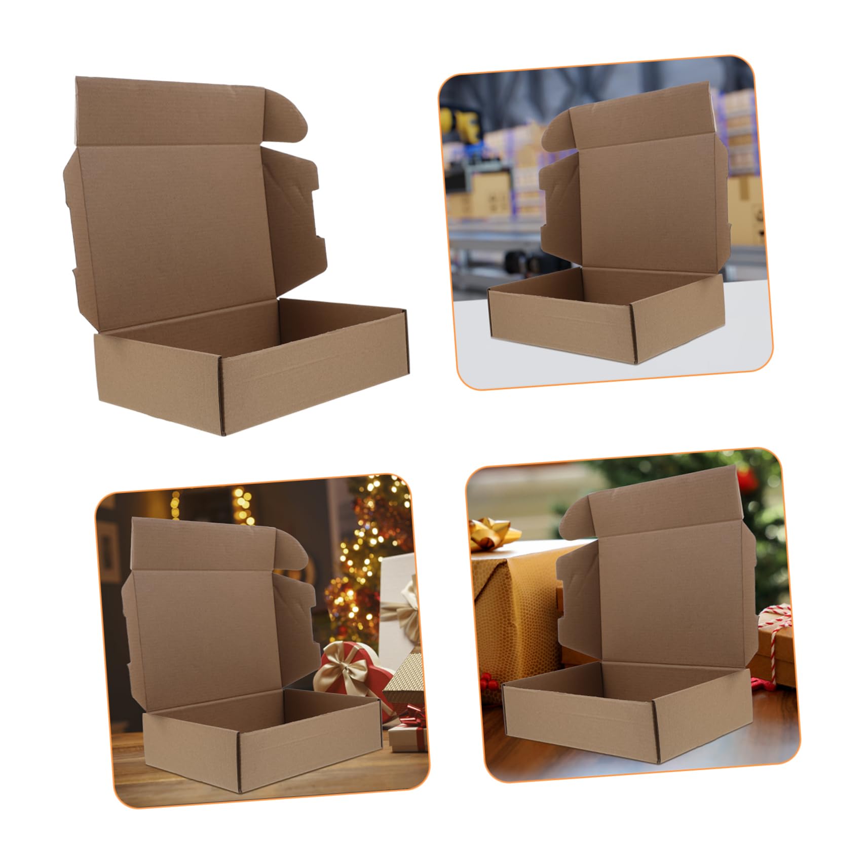 Angoily 25piezas Cajas De Embalaje De Cartón Para Envío Cajas Postales De Papel Para Almacenamiento y Pequeñas Empresas