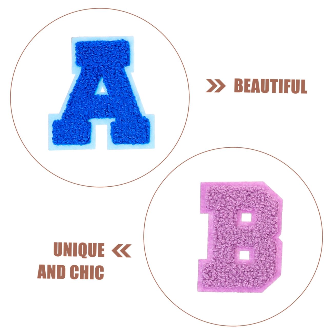 VILLCASE 5 Ensembles Patch Lettre Patchs De Lettres Universitaires Brodé Patch Couture Accessoire Couture Autocollants Repasser Sur Des Lettres De Broderie Patchs De Vêtements 52 Pièces * 5