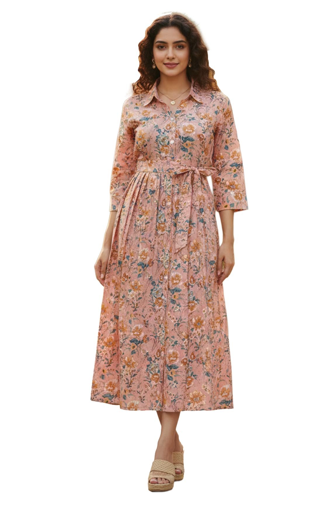 rajnandini Women's Pure Cotton Jaipuri Printed Western Dress (JOPLJPR2011SS26-P_Peach_P)-picture-12