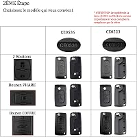 OGGIPRO 2 gombos autókulcs ház Peugeot 207 307 308 407 408 3008 5008 Citroen C2 C3 C4 C5 C6 C8 3