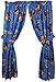4pc Monster Jam Curtain Set Grave Digger Maximum Destruction Window Panels with Tie-Backs