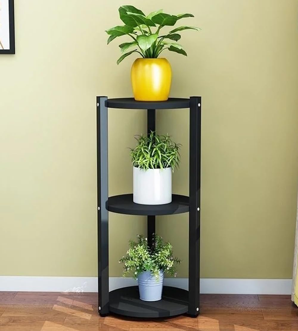 Brown Art Shoppee Plant Stand Indoor Outdoor ,Round Tall Metal Plant Stands , 3 tier Flower Pot Plant Holder, Modern Plant Shelf for Corner Living Room Garden Balcon (Black) (B0CXF1BSHQ) Amazon Price History, Amazon Price Tracker