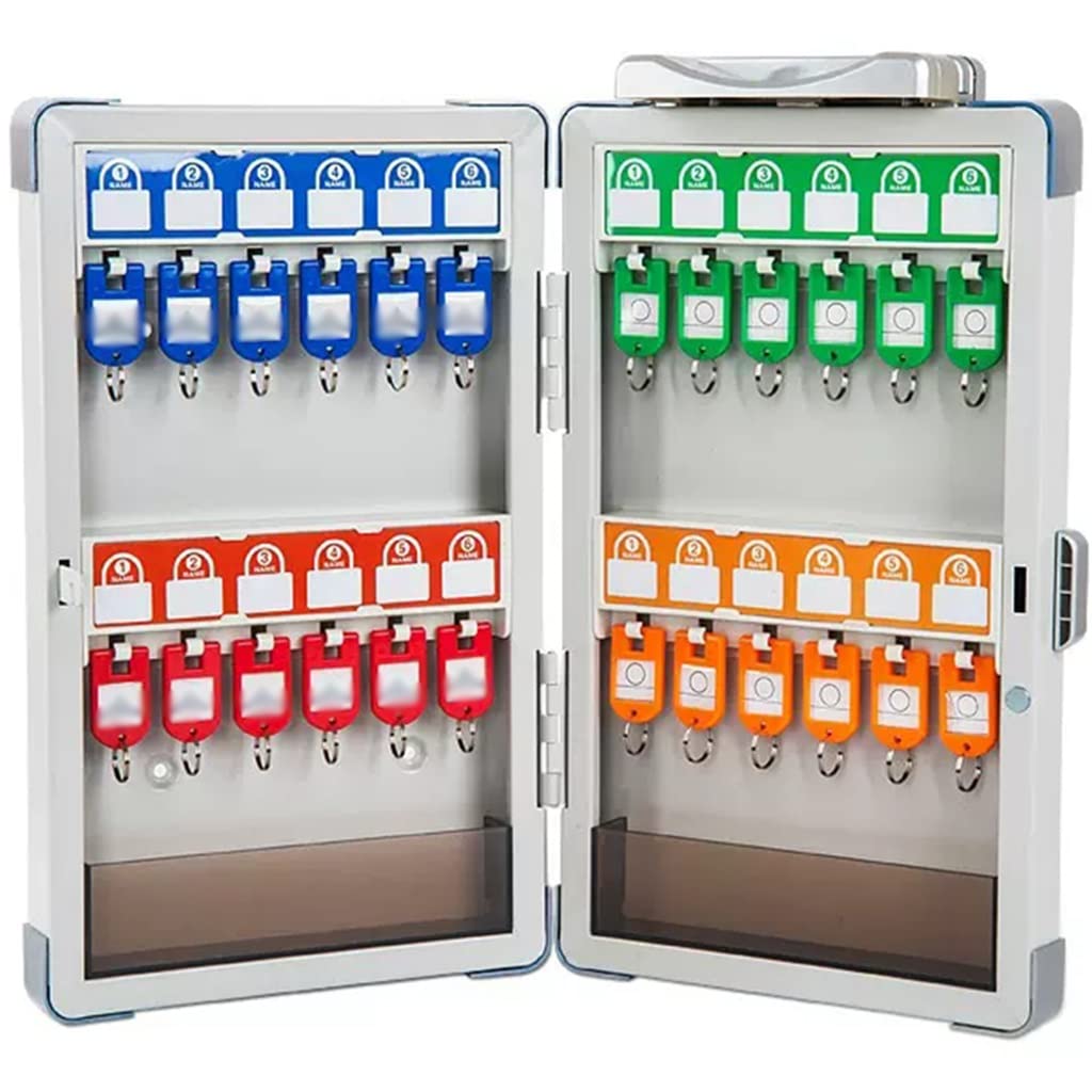 Kfgisd A Combination Lock Wall Mount Combination Lock 6 Capacities Are Available Key Cabinet, School Four Corners Protective Steel ，Key Box(24 Keys)