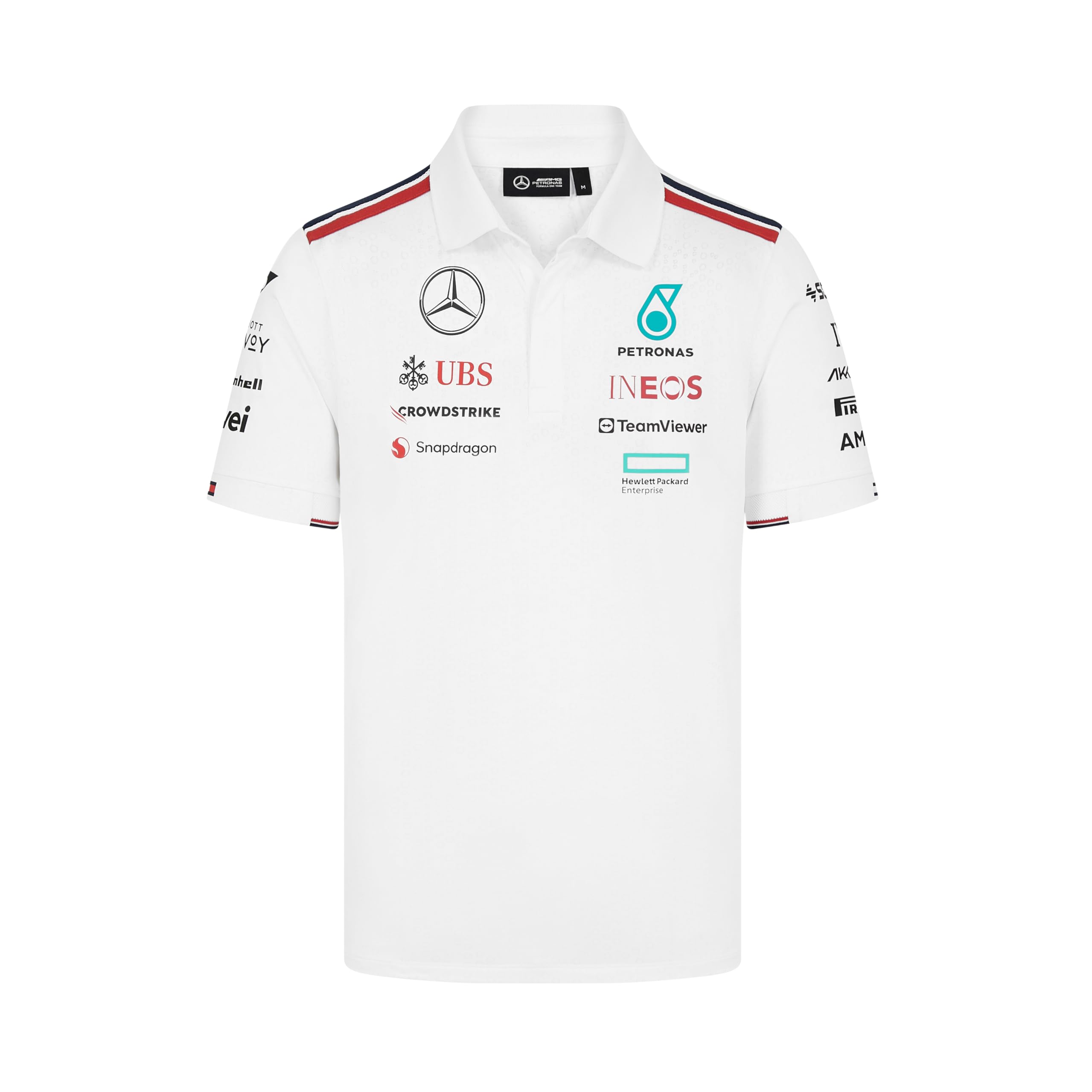 Mercedes AMG Petronas Polo F1 2024 pour Hommes - Blanc - Taille: L