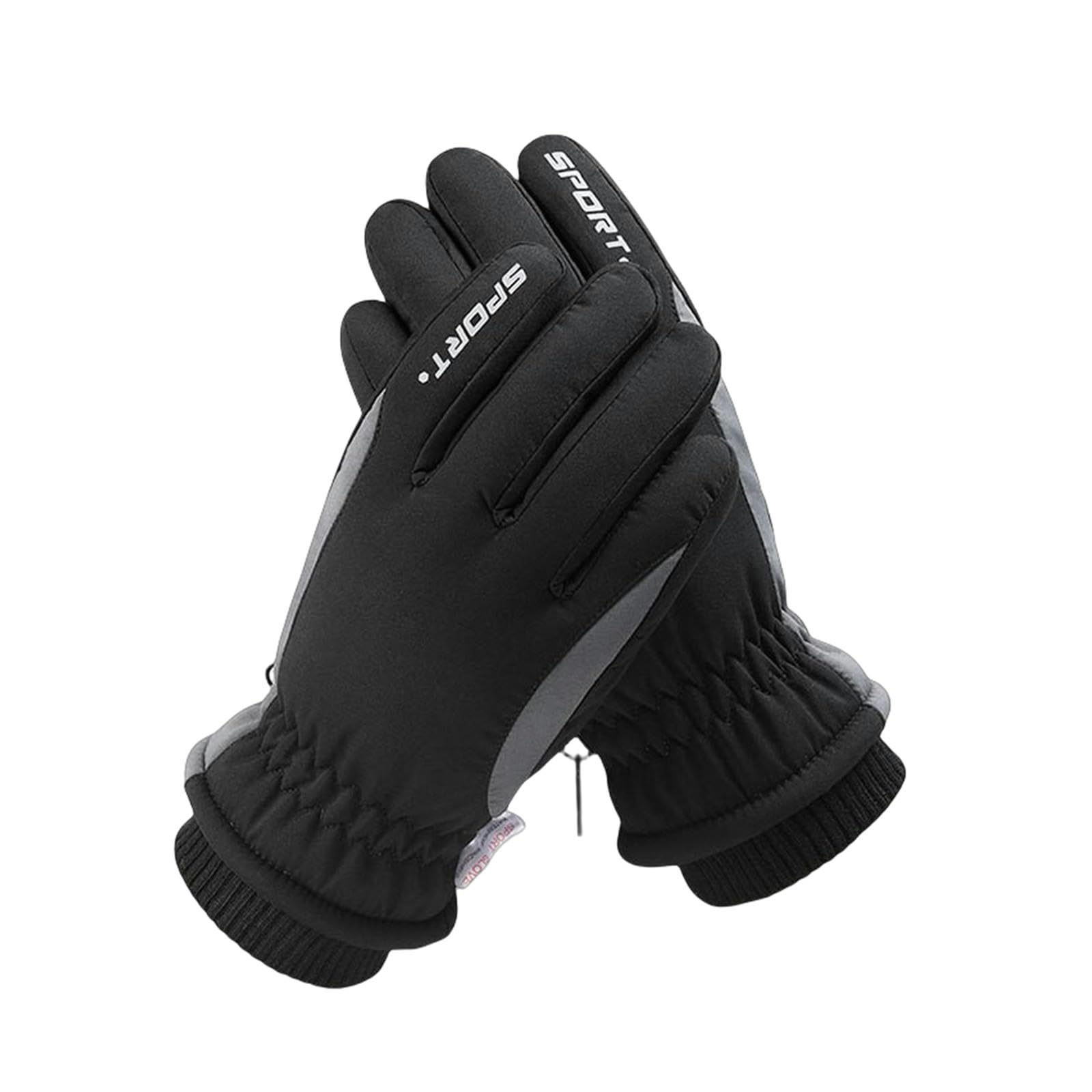 Guantes Guantes De Esquí Hombres Y Mujeres A Prueba De Viento Al Aire Libre Ciclismo Al Aire Libre Invierno Más Terciopelo Guantes De Dedo Dividido-a-m