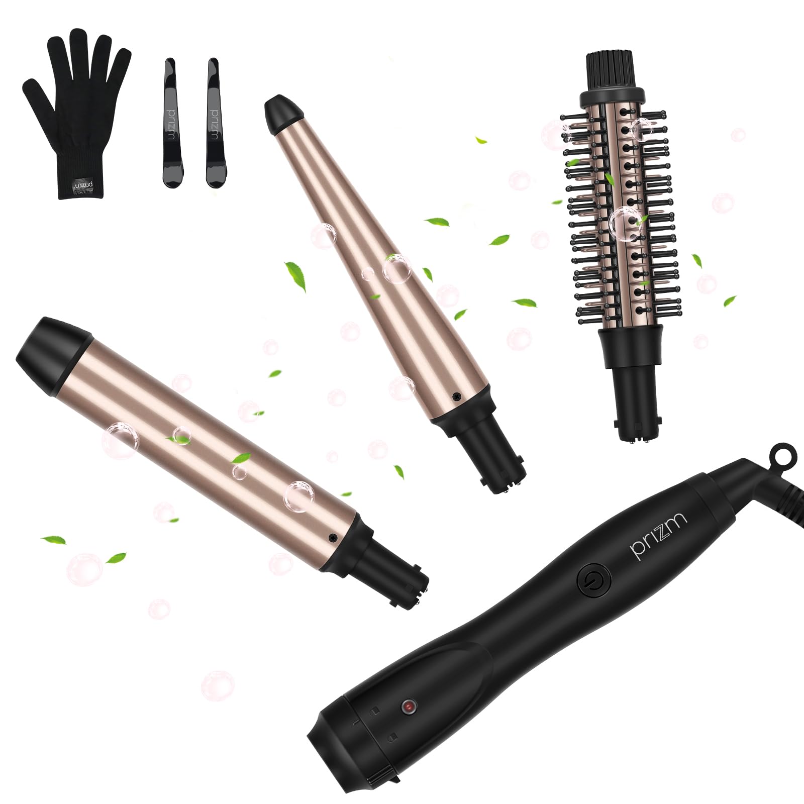 Amazon.com: Prizm 3-in-1 Multi Curling Wand Set with Thermal Brush