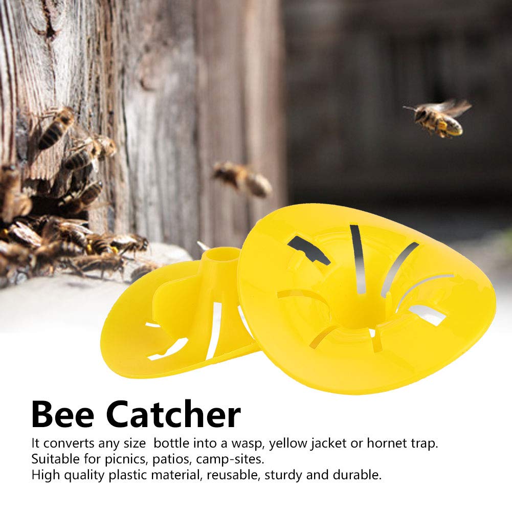 Natudeco 20PCS Bee Catcher Wasp Trap Flower Shaped Pests Catcher Reusable Mini Bee Catcher Wasp Funnel Garden Beekeeping Tools Hornet Hanging for Outside - Image 4