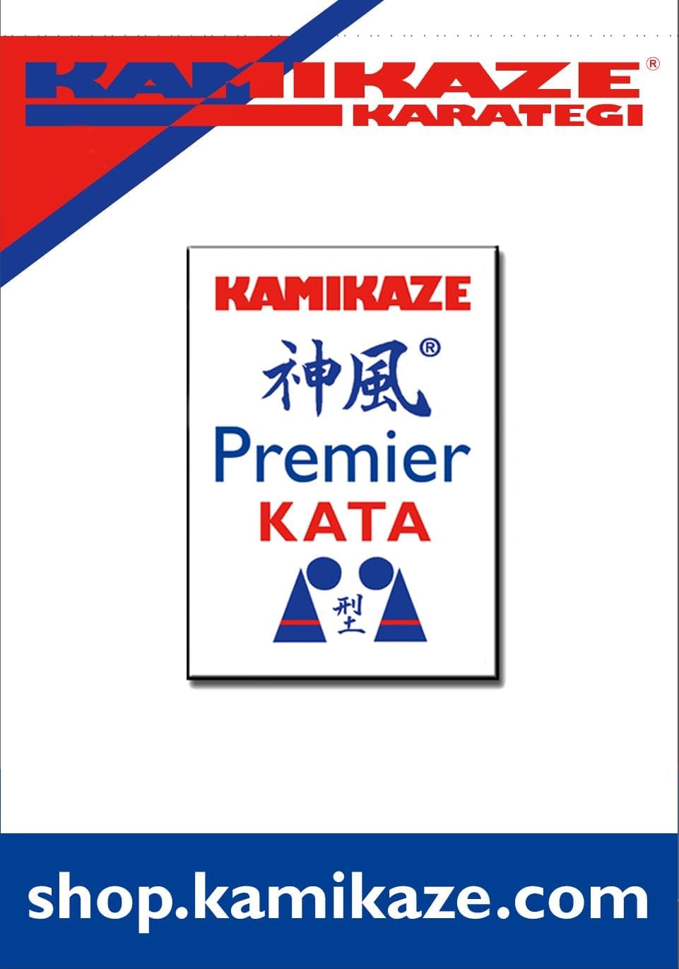 Kamikaze Premier-Kata Karate Uniform, Competition Grade, White Cotton, Medium Weight