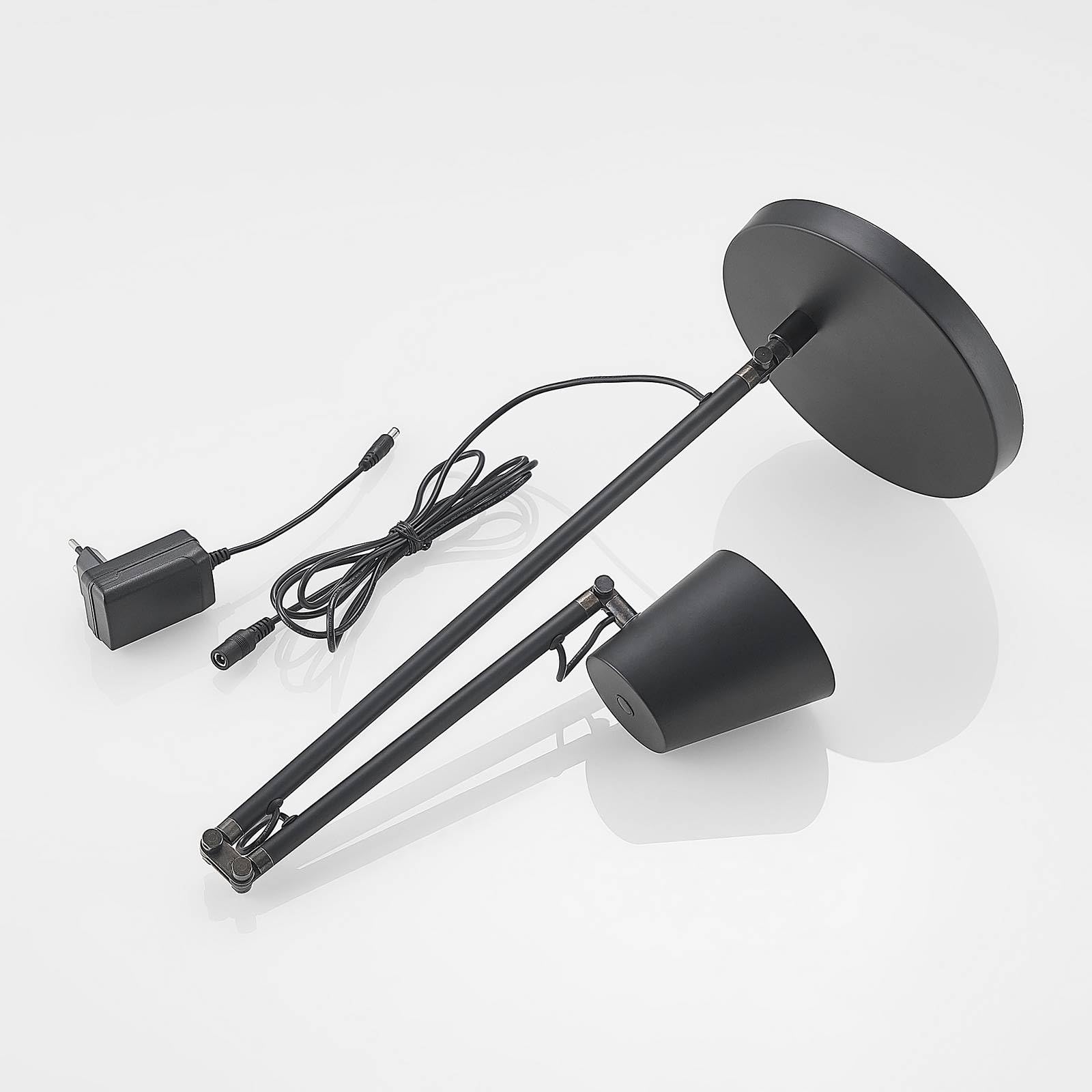 Lucande LED Tischlampe Tarris dimmbar (Modern) in Schwarz aus Metall (1 flammig,) - Tischleuchte Schreibtischlampe Nachttischlampe Arbeitszimmerleuchte