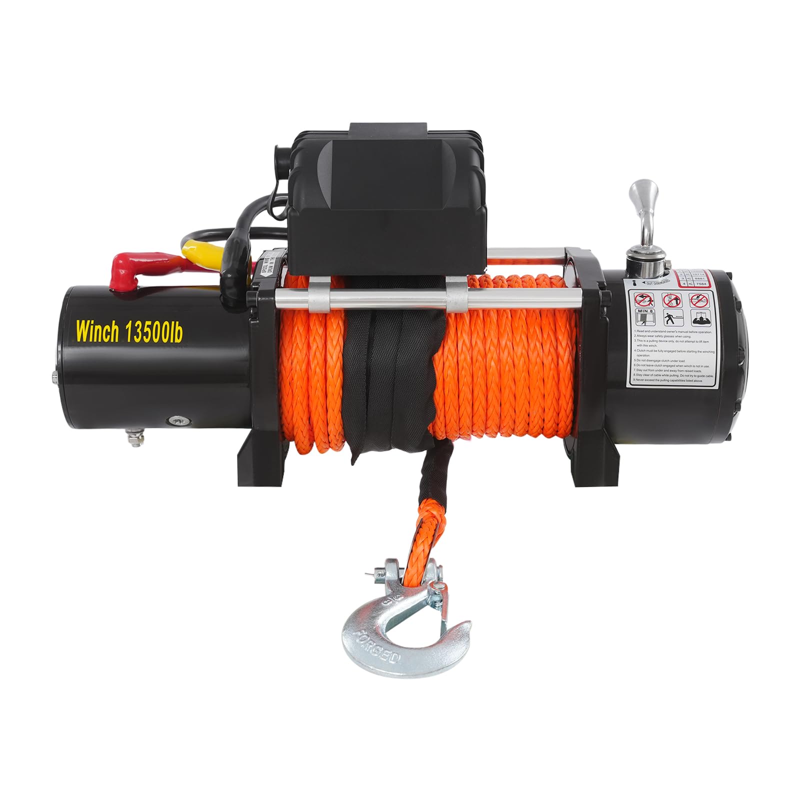Elektryczna wciągarka linowa 12 V, 13500 LBS, do samochodów, przyczep, ciężarówek, jachtów, wciągarek silnikowych