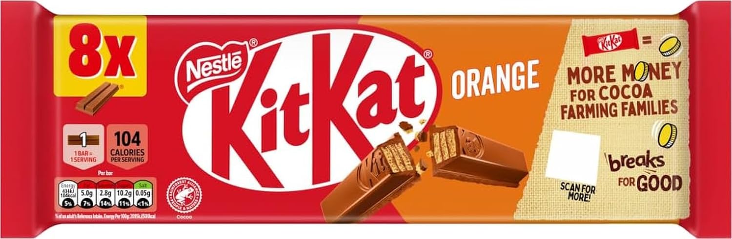 Kit Kat 2-Finger Orange 8Pk (8x20.7g) | (Pack of 1)