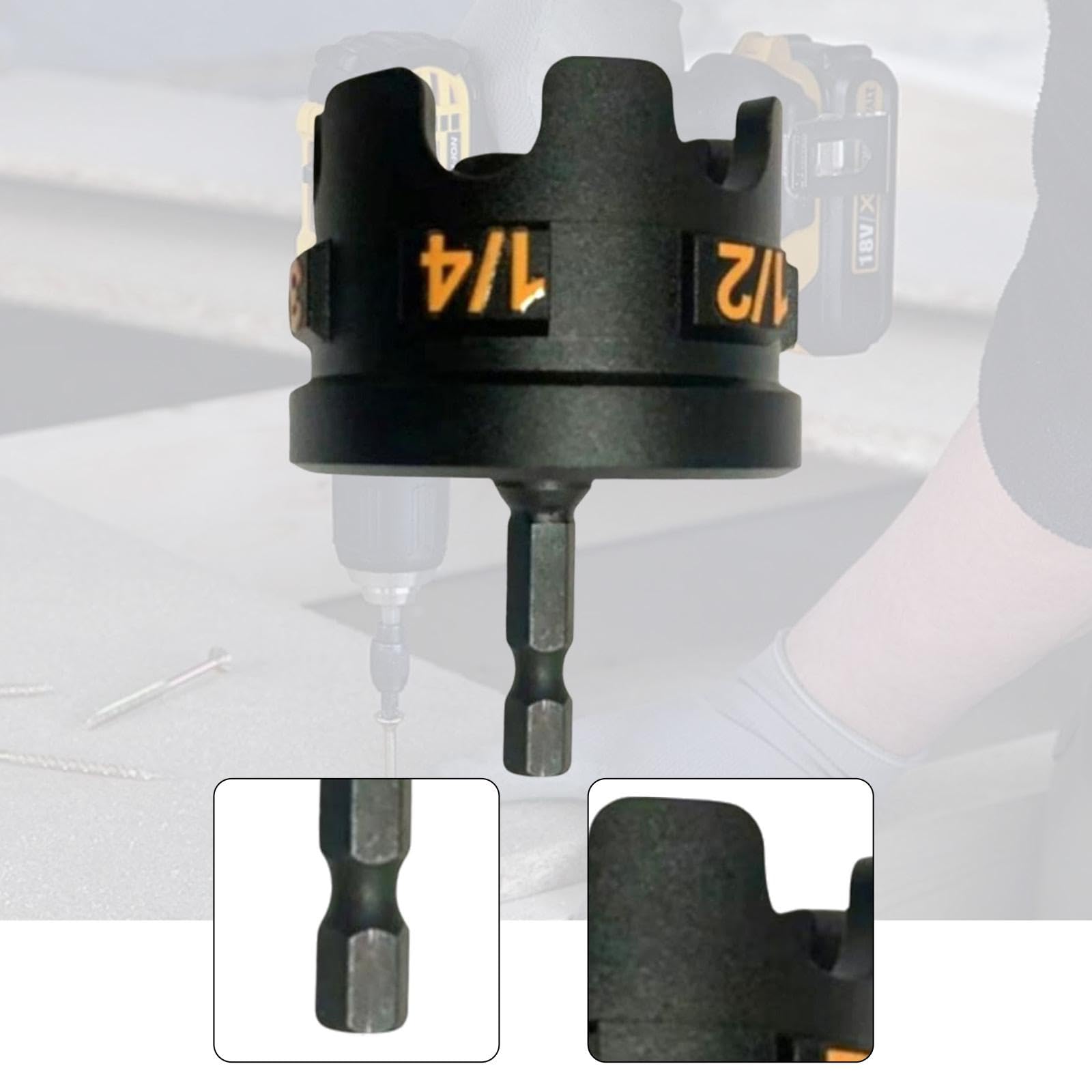Broca para Tuercas de Aleación de Aluminio, Práctica para Varillas Roscadas de 1/4", 3/8" Y 1/2", para Electricistas Y Contratistas Pro