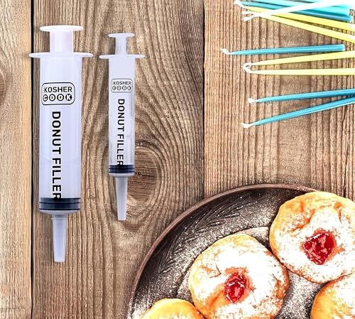 The Kosher Cook Set of 2 Donut Filling Injector - Kitchen Tools Pastry Injector - Plastic Durable Food Injector Syringe