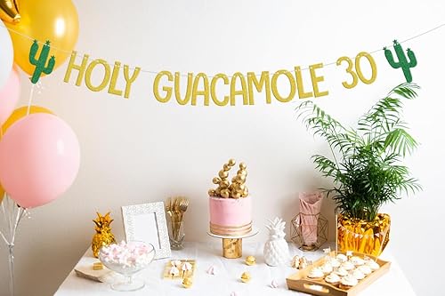 Miniatura 5 de Cartel de 30 sagrado guacamole, decoración de fiesta mexicana de 30 cumpleaños, cactus de taco, aniversario de treinta cumpleaños, aniversario de