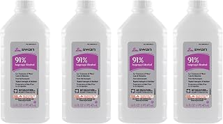 91% Isopropyl Alcohol – 16 oz x 4-Pack Multipurpose Disinfectant for First Aid, Salons, Clinics, Schools & Small Businesses – Cleaning, Antiseptic & Sterilizer Solution