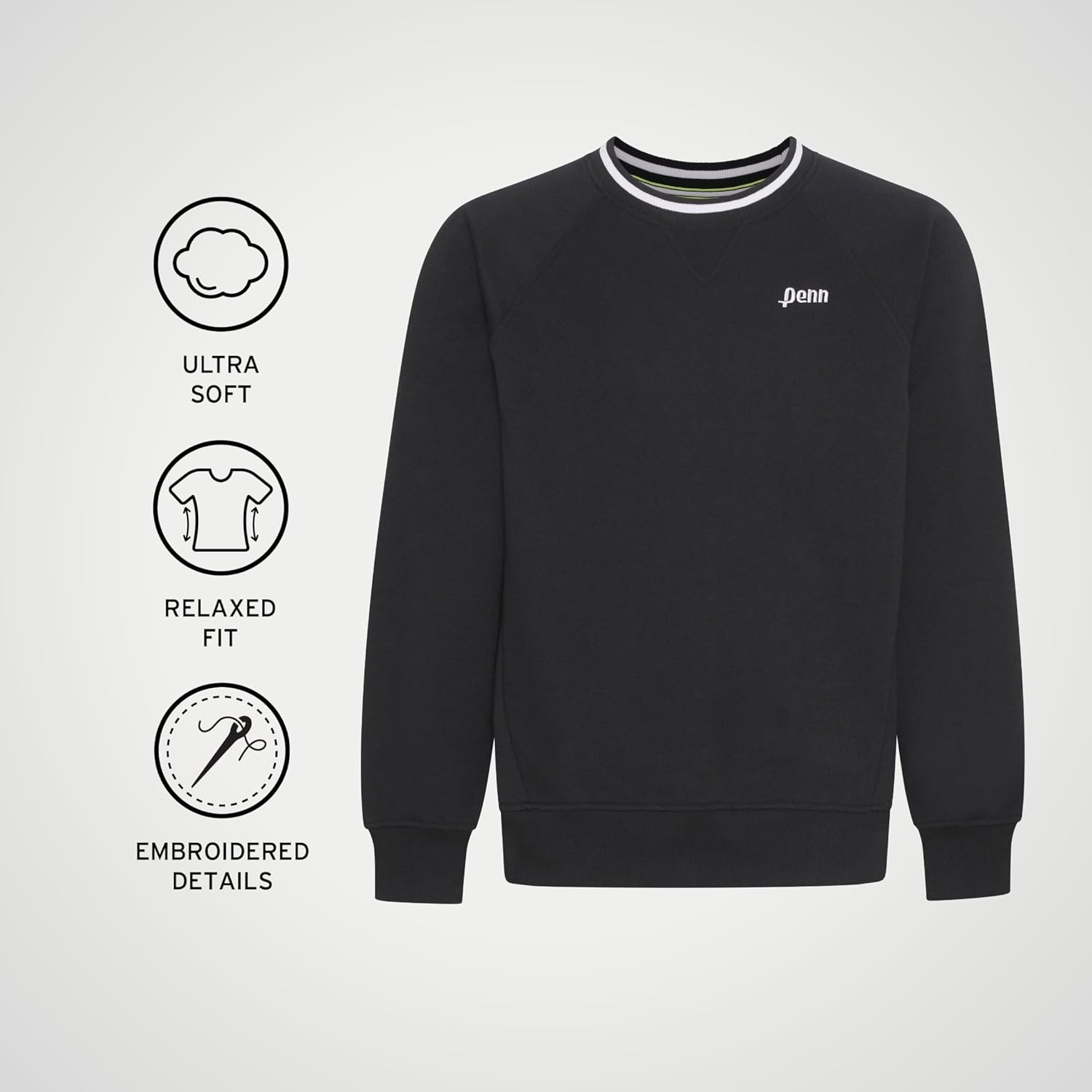 Penn Men’s Crewneck Sweatshirt - Soft Fleece Pullover, Classic Athletic Sweater for Training, Lounge & Everyday Wear - Image 5