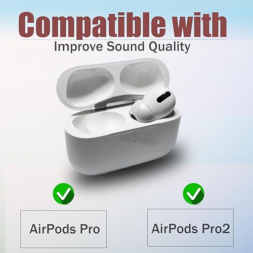 Miniatura 6 de Luckvan 4 pares de puntas de espuma viscoelástica LMSXS para Airpods ProAirpods Pro 2 (2 generación), almohadillas de repuesto para Airpods Pro con