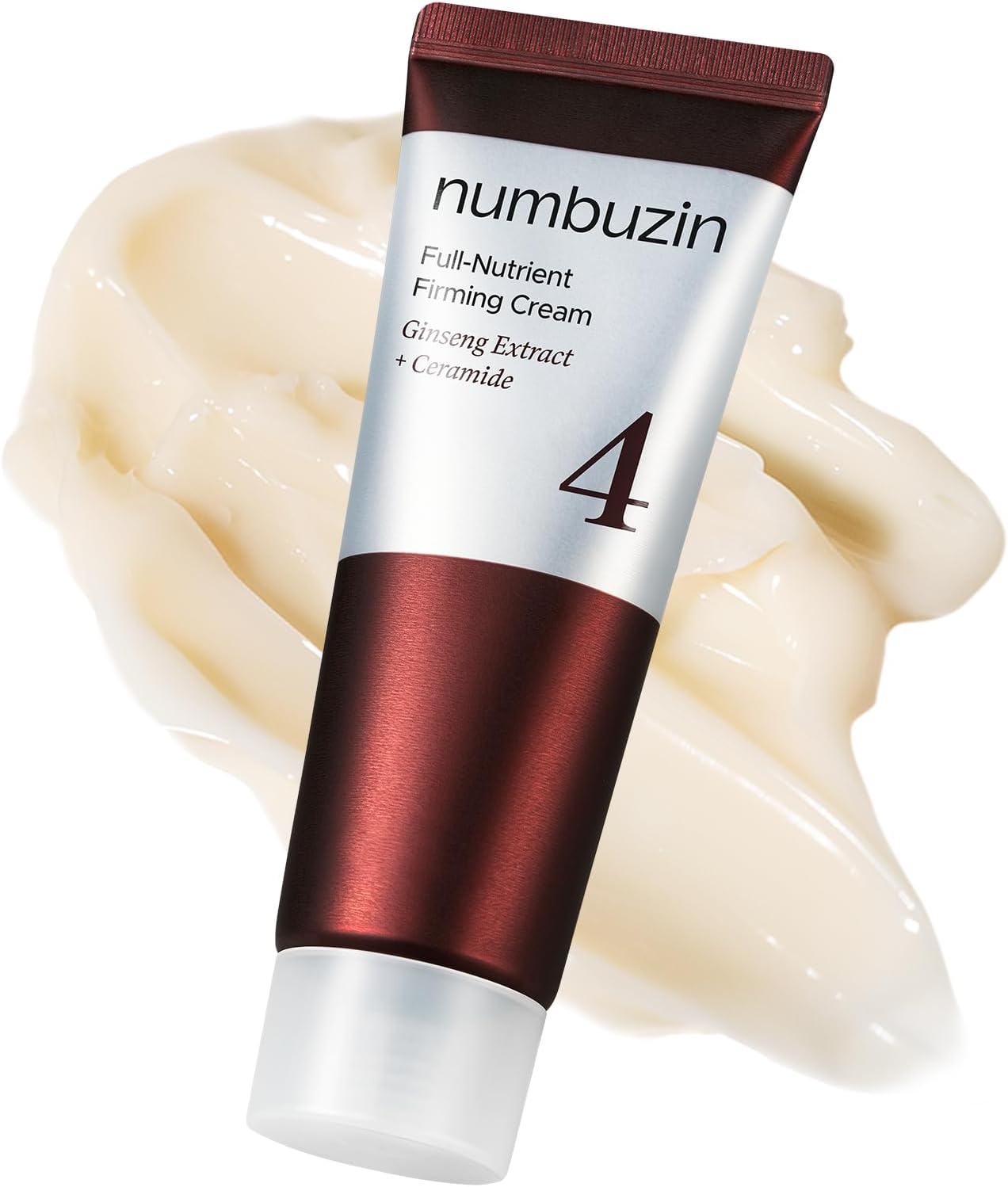 numbuzin No.4 Full-Nutrient Firming Cream | Skin Elasticity, Wrinkle Care, Anit-aging, Deeply Nourishing, Hydation | Red Ginseng, Panthenol, Niacinamide, Bifida | 2.02 fl. oz.