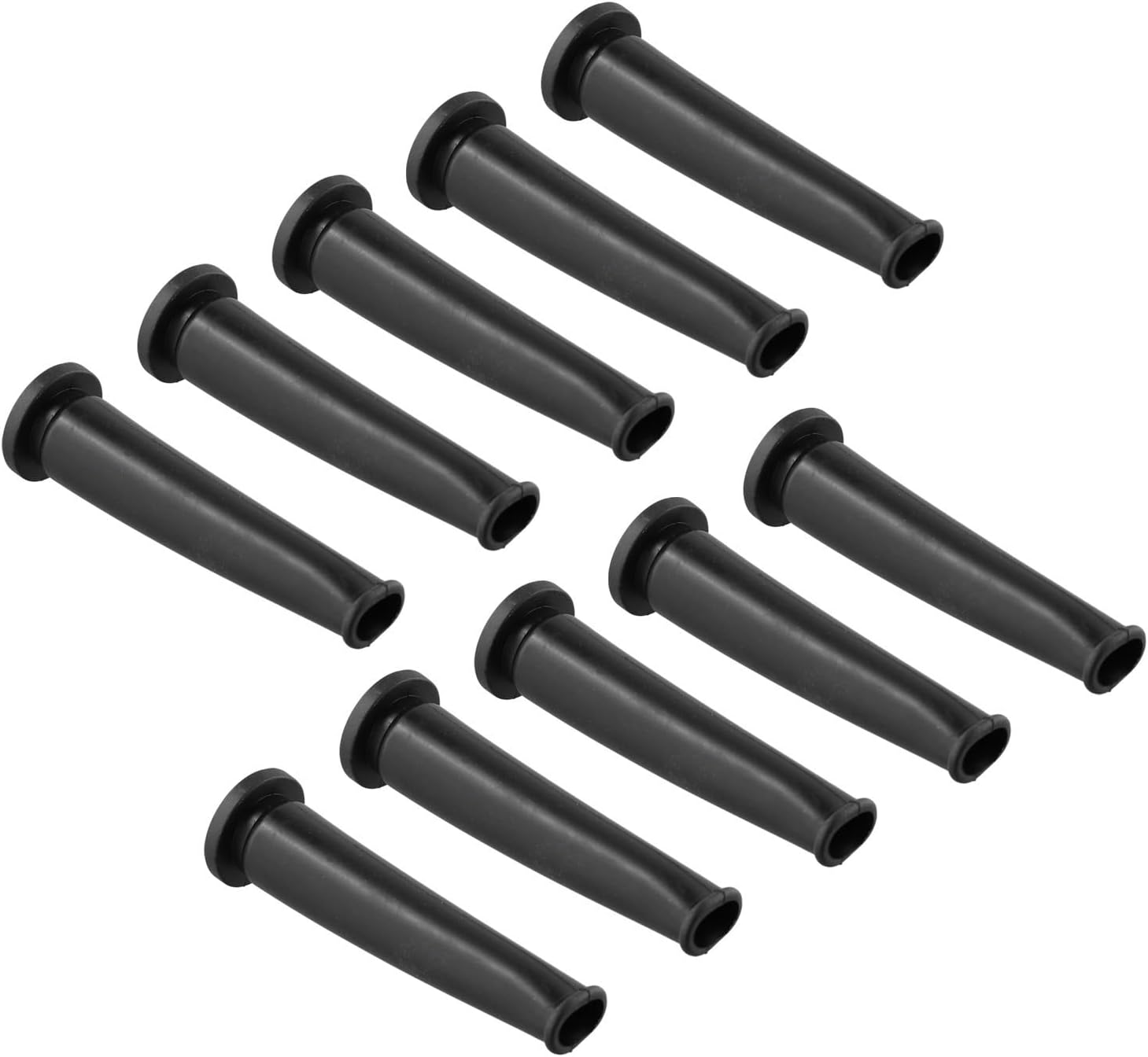 10Pcs 9mm Black Rubber Wire Protector Cable Sleeve Boot for Angle Grinder, Power Tool, and Electric Drill - 20 x 70mm (0.8 x 2.8 Inch), Pack of 10