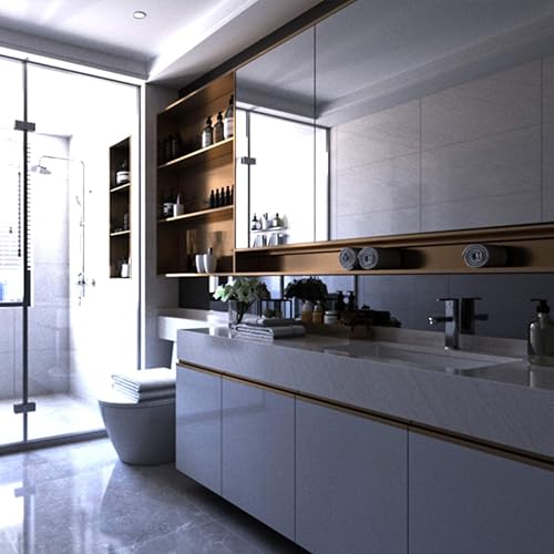 Miniatura 4 de Papel adhesivo blanco para armarios, encimeras, papel tapiz impermeable para cocina, baño, sala de estar, calcomanías de vinilo para muebles,