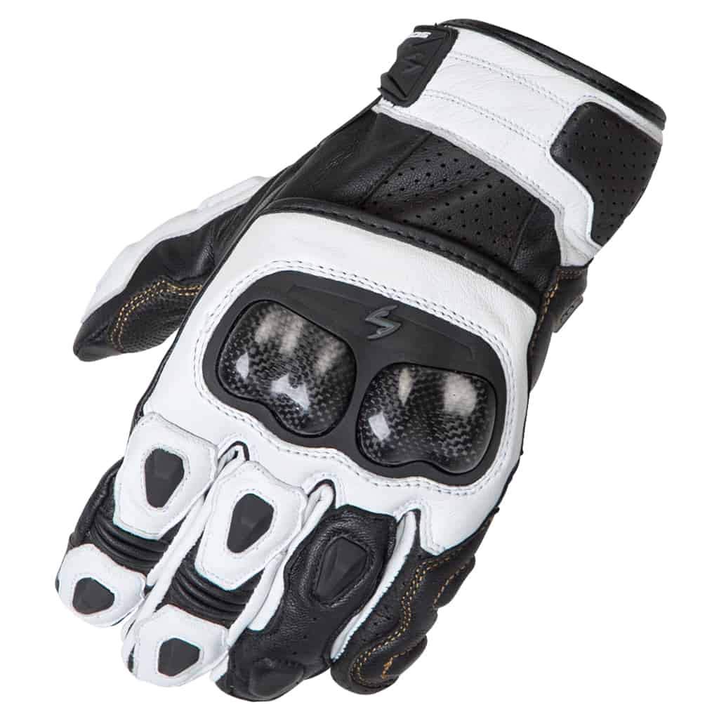 ScorpionEXO SGS MK II Mens Short Cuff Hook and Loop Motorcycle Riding Gloves Carbon Fiber Knuckle Touchscreen Compatible