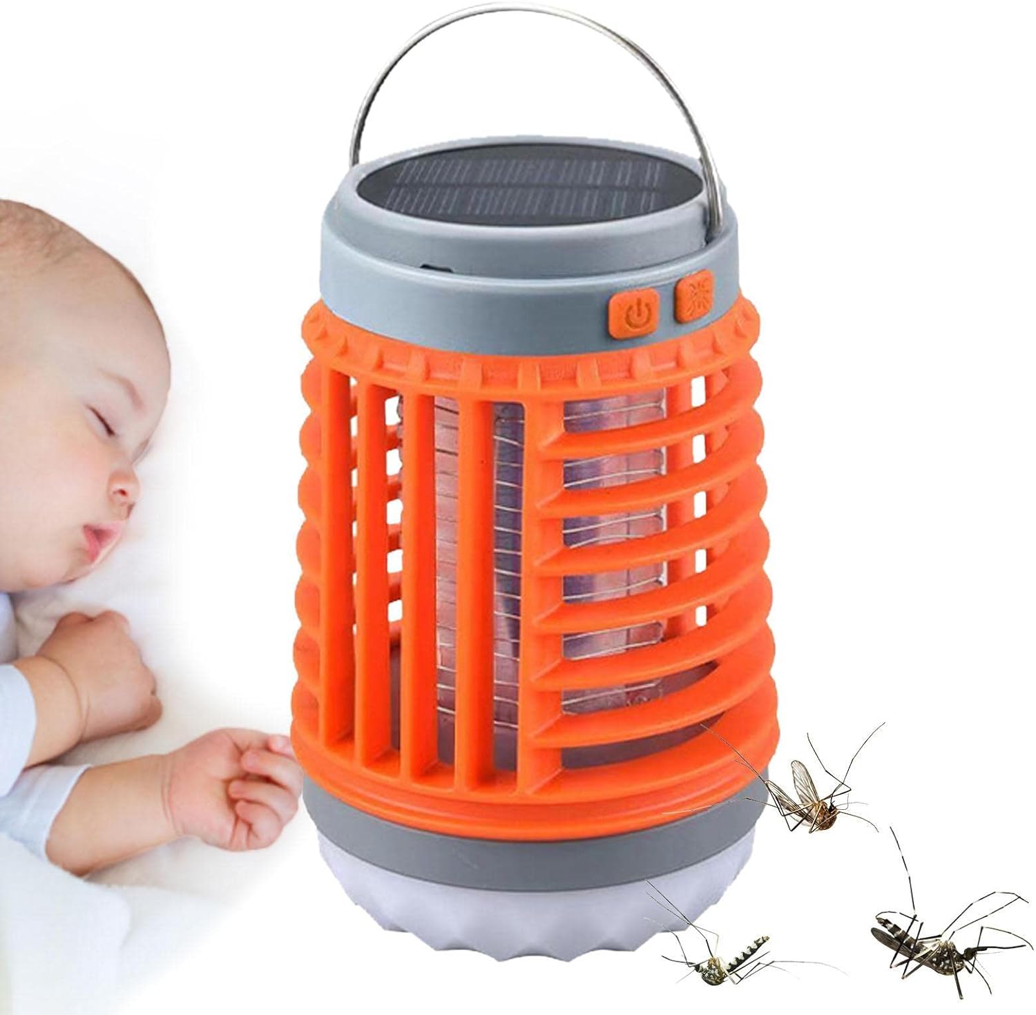 Buggs Zapper, Mosquitoes Killers Lamp, Waterproof Solar Powered Buggs