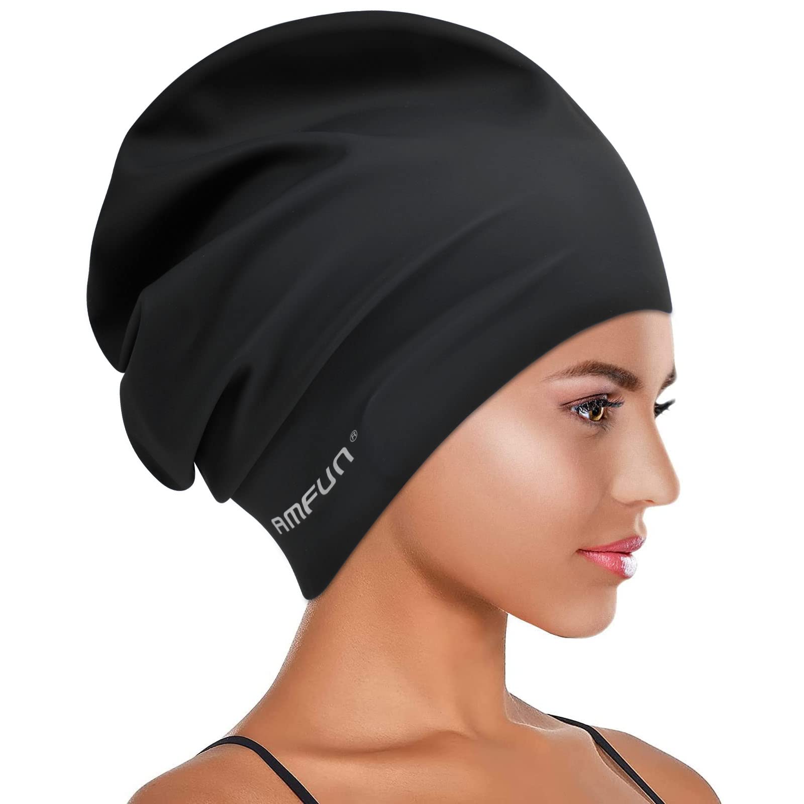 Gorro Piscina Impermeable Adultos Natación Silicona Extra Grande Mujer Hombre Pelo Largo Dreadlocks