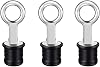 3Pcs Stainless Steel & Rubber Drain Plug, 1 Inch Diameter, Silver