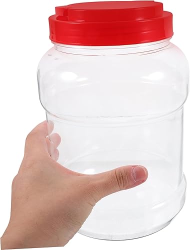 Miniatura 5 de Hemoton 2 tarros herméticos de almacenamiento de plástico para organización de cocina, recipientes de alimentos transparentes, tapa sellada para té