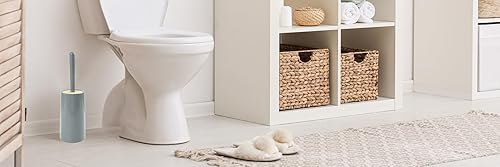 Miniatura 5 de Cepillo de inodoro profundo y resistente con soporte, limpiador duradero, artículos esenciales para el hogar, cepillo de silicona, limpiador de