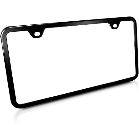 1PC Chrome Stainless Steel Metal License Plate Frame Tag Cover With Screw C Zy E