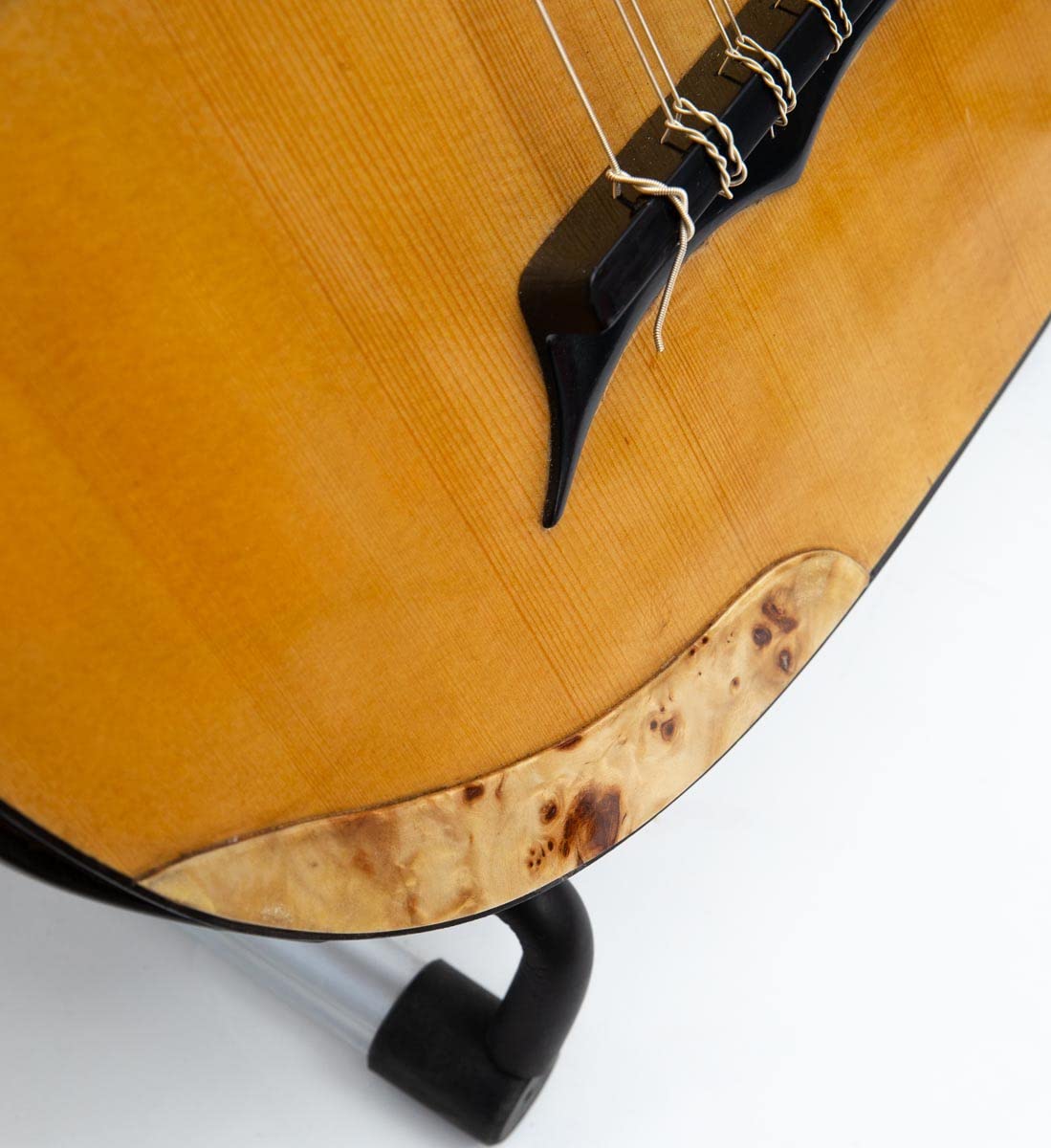 Oud acoustique de concert Oud électrique semi-creux avec égaliseur et étui souple Noyer et Burl