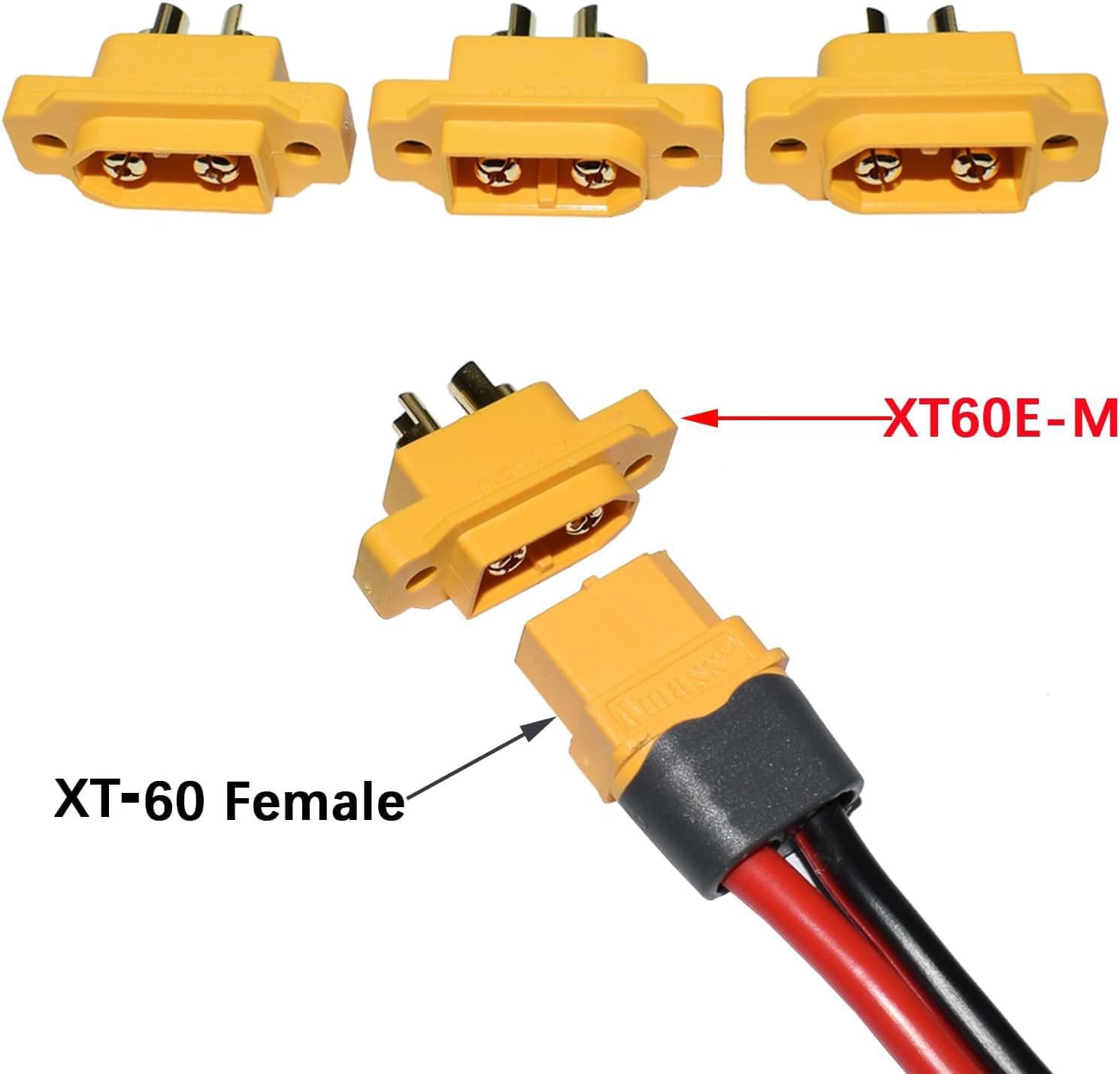 RUNCCI-YUN 40 Stück (20 Paar) XT-60 Connector -XT-60 Männlich Weiblich