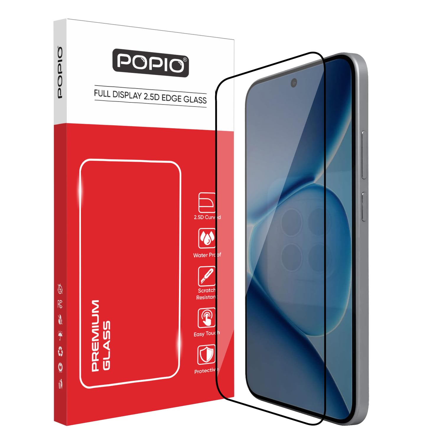 POPIO Military-Grade Gorilla Tempered Glass for Redmi Note 17 | 9H Hardness, Edge-to-Edge, Bubble-Free — Amazon image 10