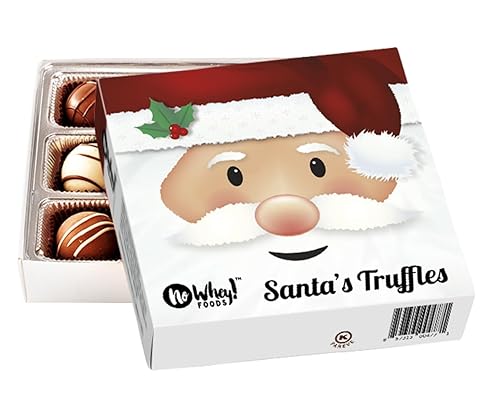 Chocolates gourmet veganos, a base de plantas, sin gluten, colección de trufas de Santa (9 piezas) | Sin lácteos, sin nueces, sin maní, sin soya |