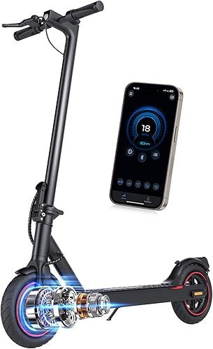 Patinetes eléctricos – Scooter eléctrico para adultos, motor de 500 W, velocidad máxima de 18 MPH, neumáticos de 8.5 pulgadas, 21 millas, scooter