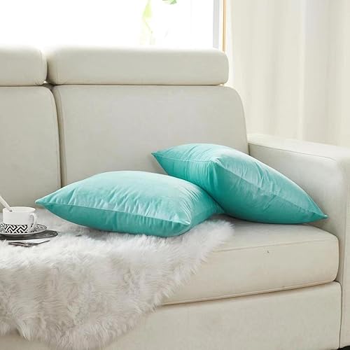 Miniatura 3 de Juego de 2 fundas de almohada de terciopelo suave y grande de 24 x 24 pulgadas, fundas de cojín cuadradas decorativas de Navidad para sofá, cama,