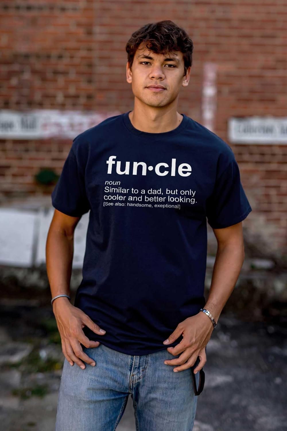Brisco Brands Funcle Fun Uncle Definition Cool Mens Graphic T Shirt Tees