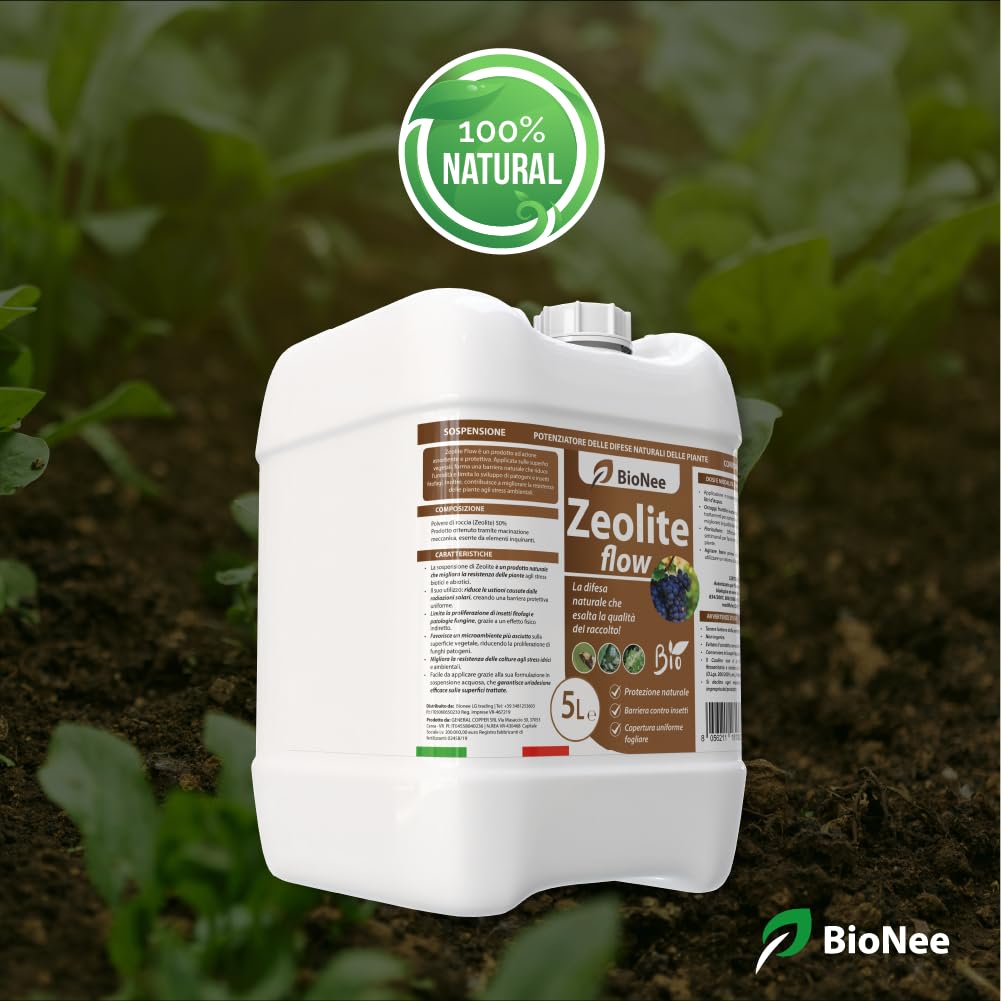 Zeolite Flow in sospensione 5 L – Corroborante Naturale Antifungo e Insetti per Piante